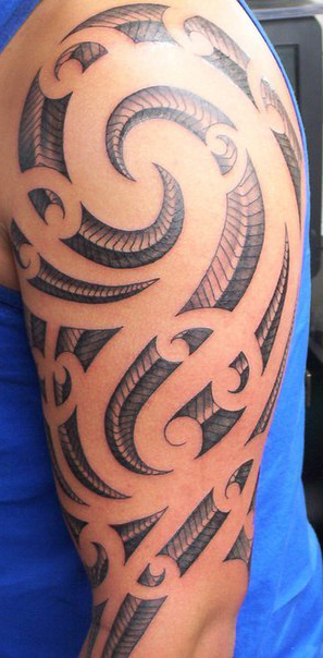 Shoulder Snake Skin tribal tattoo