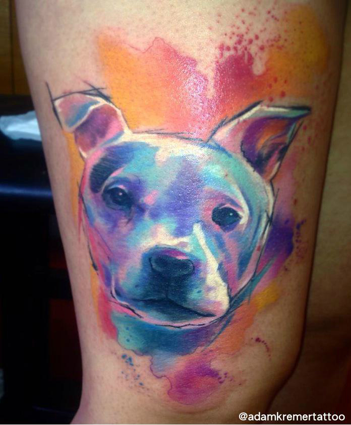 Doggy Aquarelle tattoo