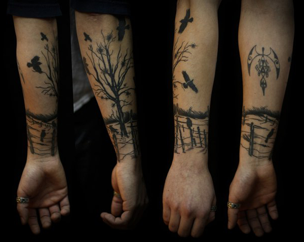 Lone Landscape Graphic tattoo idea