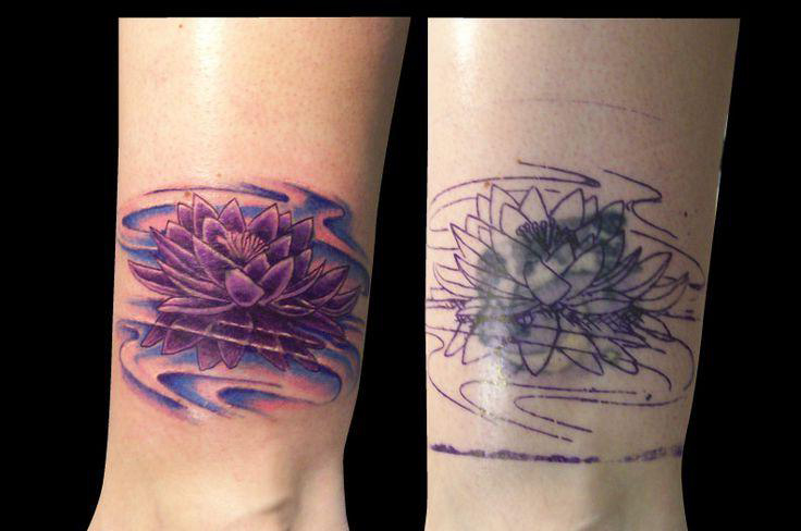 Violet Lotus Cover Up tattoo design