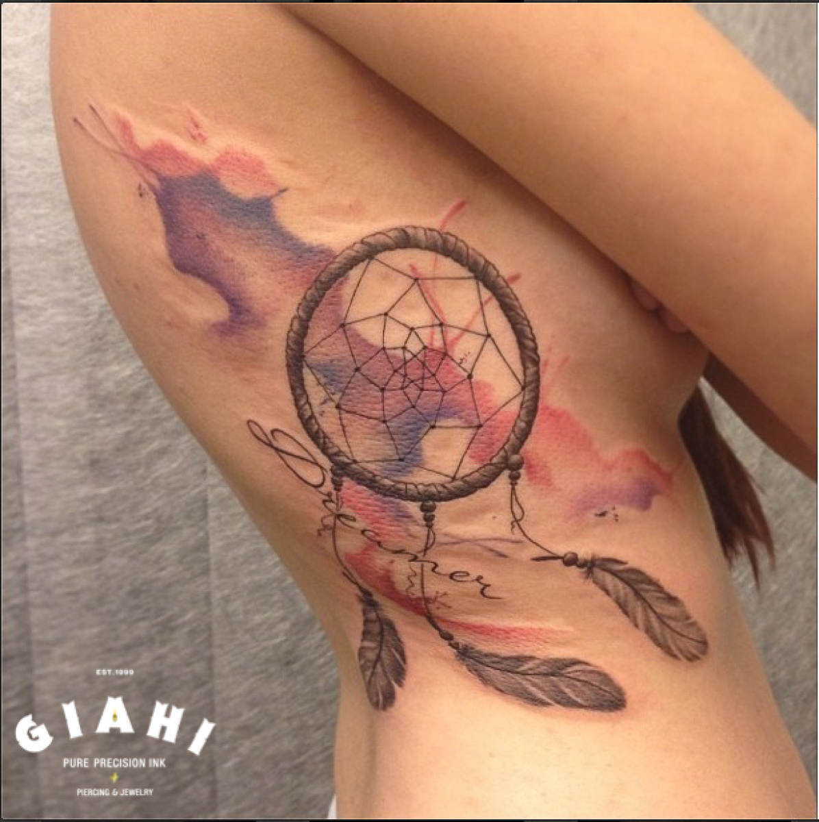 Aquarelle Dream Catcher tattoo by Roony