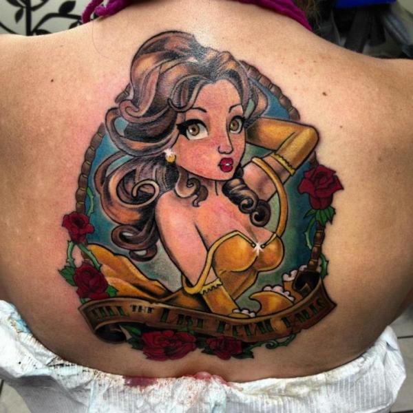 Beauty Girl Till The Last Petal Falls Lettering tattoo by Tantrix Body Art