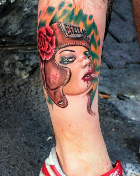 EVILLAS Girl tattoo by Resul Odabaş
