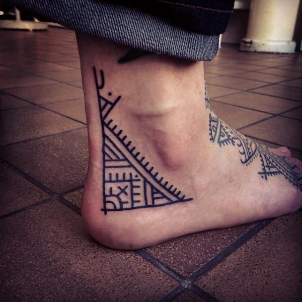 Ethnic Heel Right Angle tattoo by Papanatos Tattoos