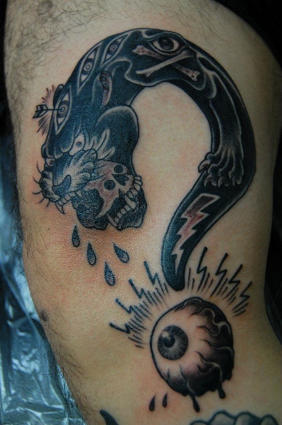 Eye Panther Snake Blackwork tattoo by Illsynapse