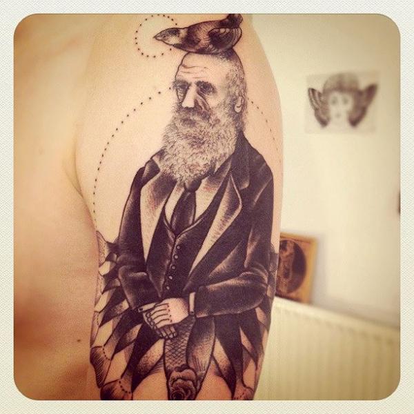 Fish Tails Man Graphic tattoo by Sarah B Bolen