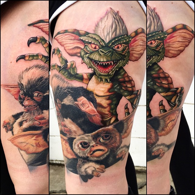 Good and Bad Gremlins tattoo by Tony Sklepic