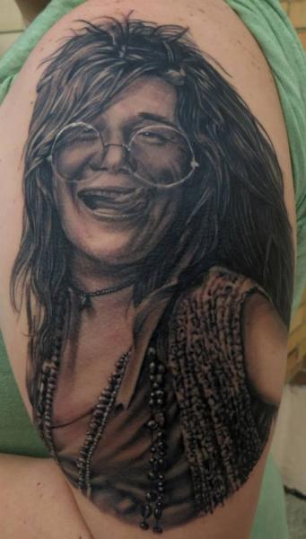Grey Realistic Hippie Woman by Bloodlines Gallery