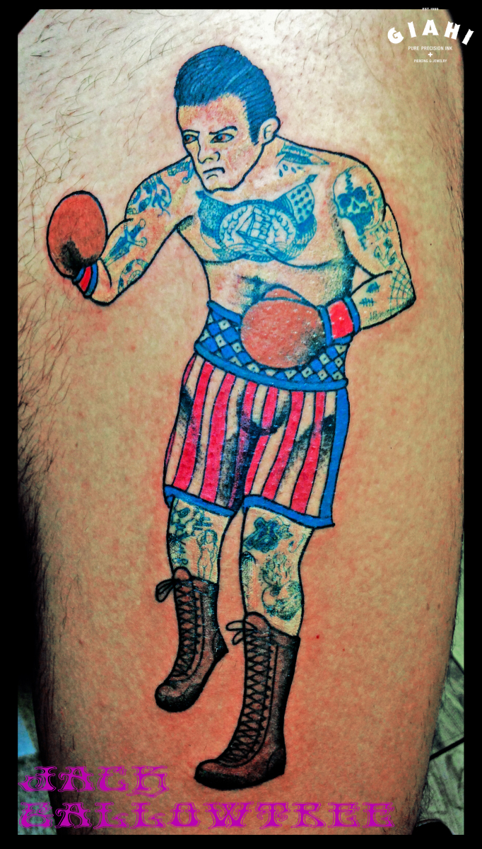 Inked Boxer tattoo by Jack Gallowtree