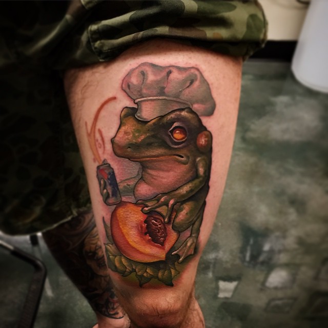 Peach Cooking Toad tattoo Timmy B NiteOwl Tattoo