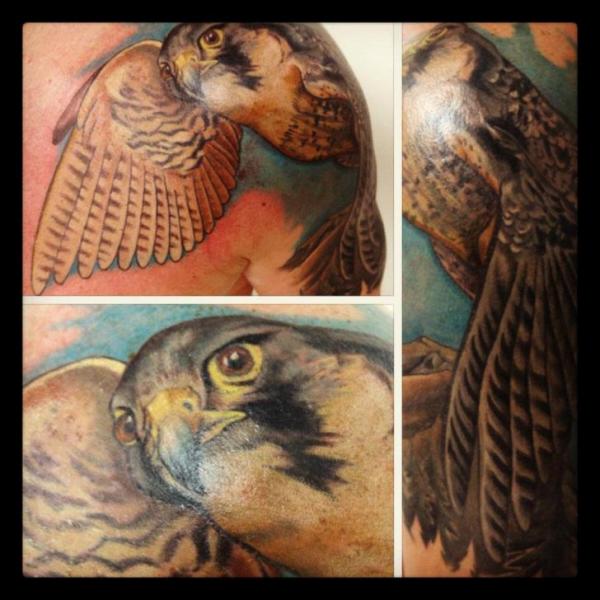 Realistic Hawk tattoo by Tantrix Body Art