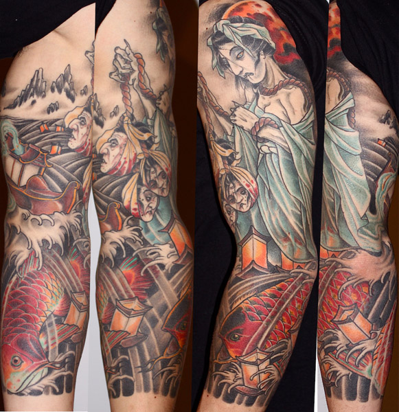 Sea Whitch Japanese tattoo sleeve by Three Kings Tattoo