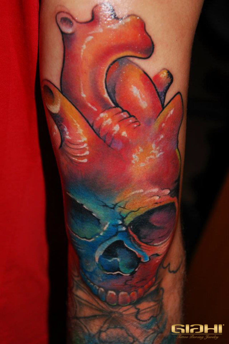 Skull Heart tattoo by Szilard