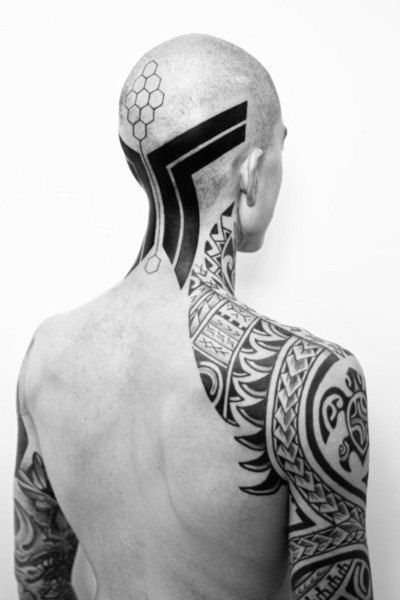 Turtle Shoulder Maori Blackwork tattoo