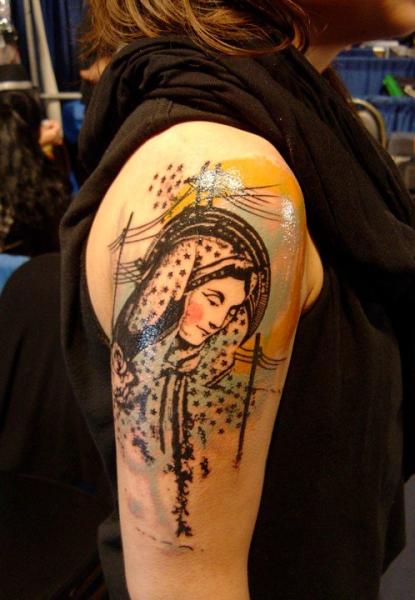 Wires Hoddy Woman Blackwork tattoo by Xoïl