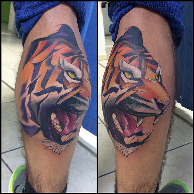 Amazing Angry Tiger on Ankle