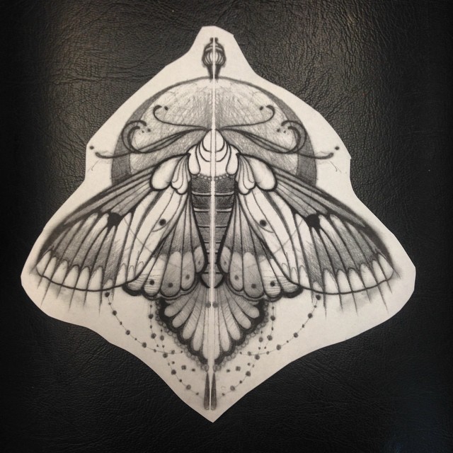 Baroque Moth tattoo idea by Jef Small