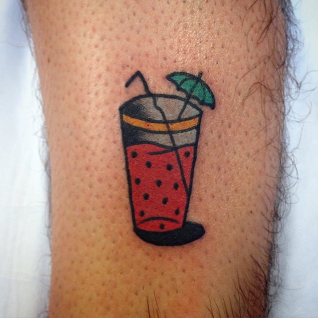 Cocktail Small Arm tattoo by Aaron Ashworth