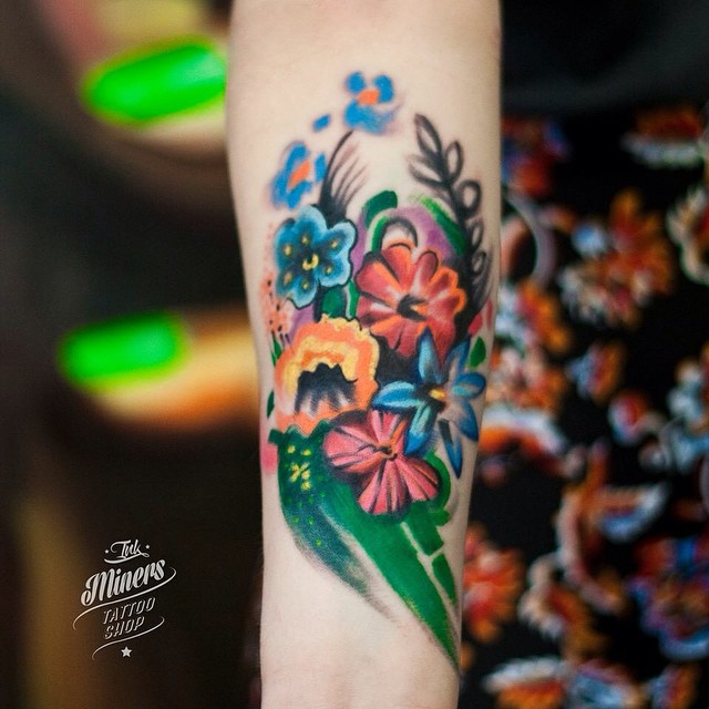 Flowers Forearm tattoo