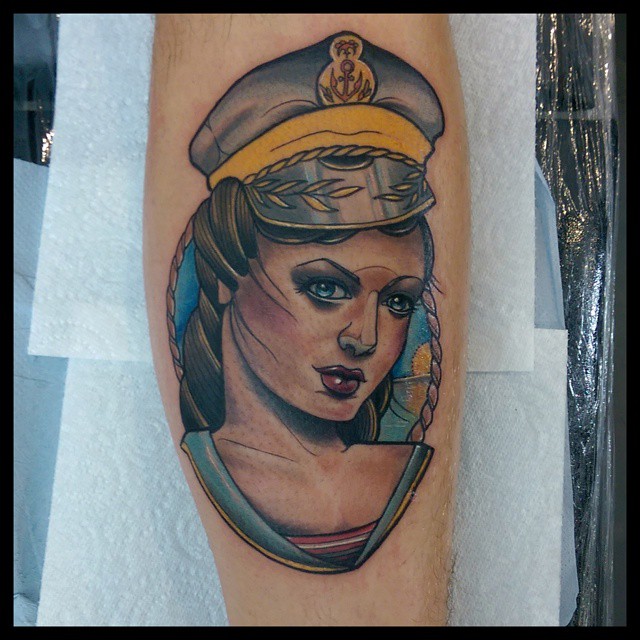 Girl Sailor Arm tattoo