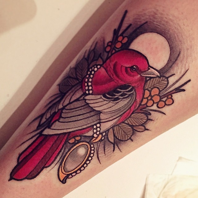 Red Bird Arm tattoo