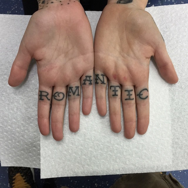 Romantic Lettering tattoo