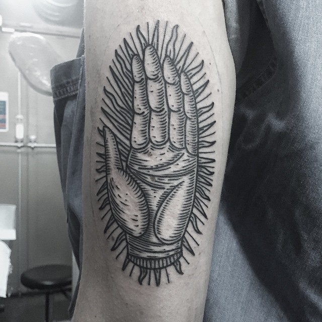 Shining Hand Arm tattoo