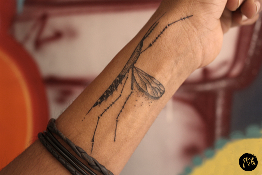 Mosquito Dotwork tattoo via Qkila