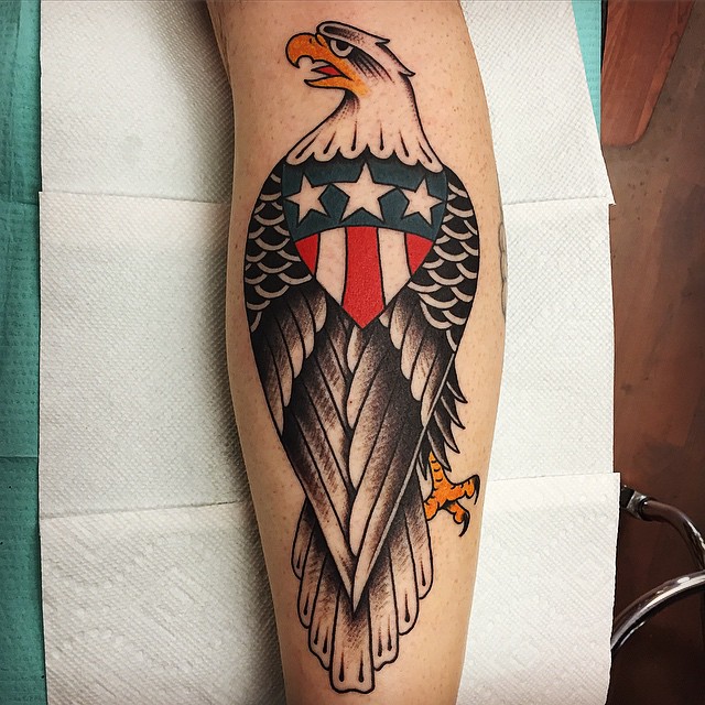 American Eagle Calf tattoo