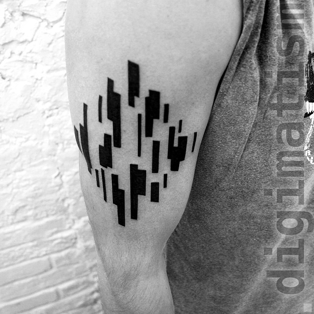 Chaotic Pattern Blackwork tattoo