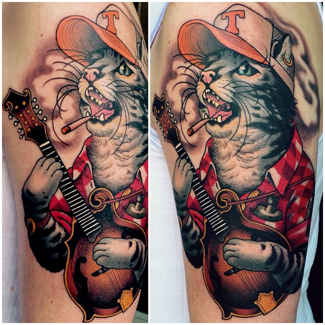 Country Cat tattoo