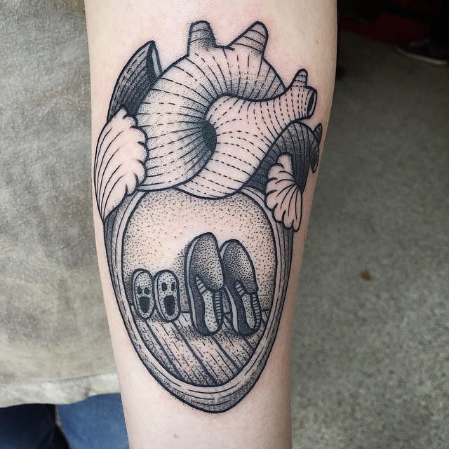 Daughter Daddy Shoes Dotwork Arm tattoo