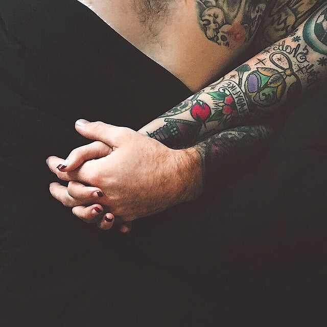 Hand In Hand Couple tattoos