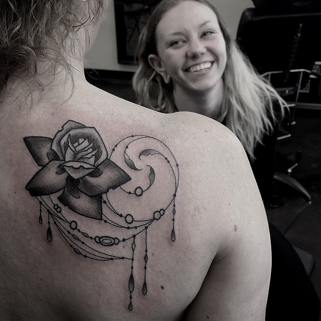Rose Graphic Baroque tattoo