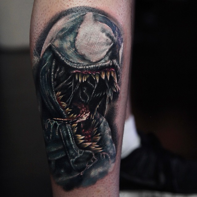 Sharp Teeth Venom tattoo