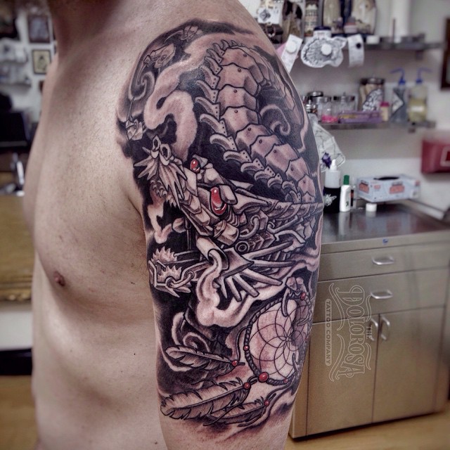 Shoulder Metal Dragon tattoo