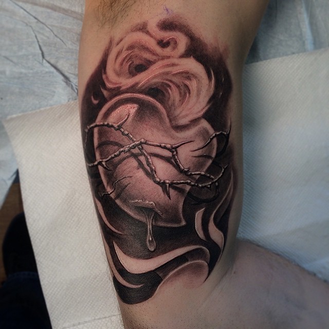 Thorn Heart Tattoo on Arm