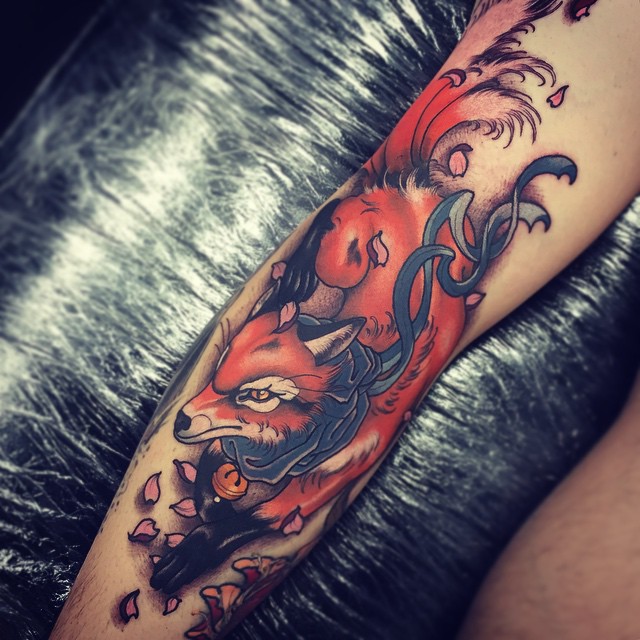 Arm Red Fox Tattoo