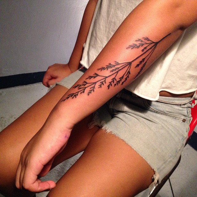 Blade of Grass Tattoo on Arm
