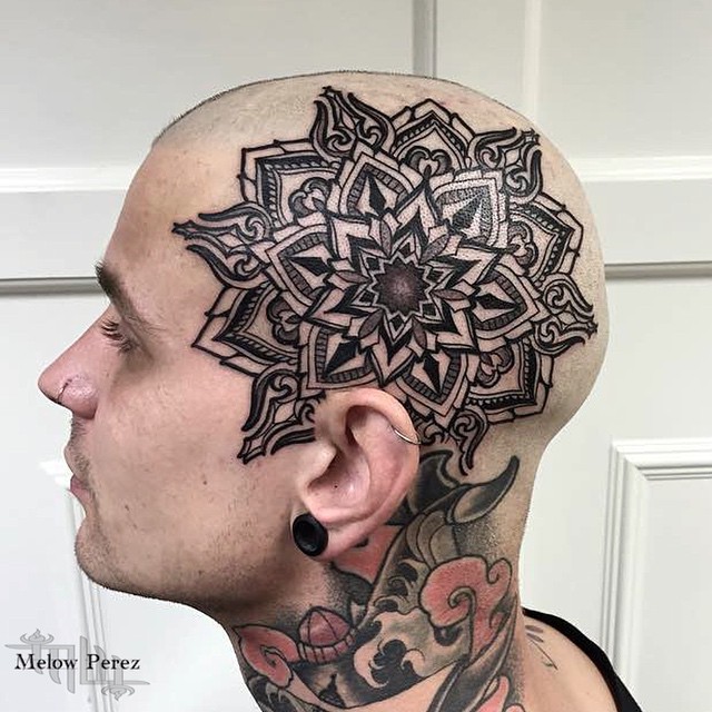 Bold Head Mandala Tattoo