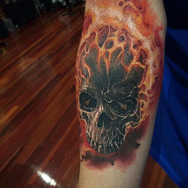 Ghost Rider Tattoo on Arm