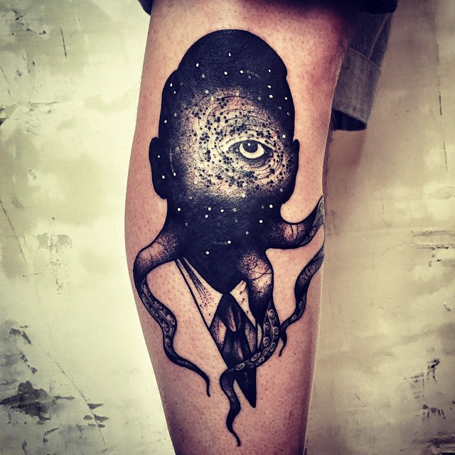 Dark Octopus Man Tattoo