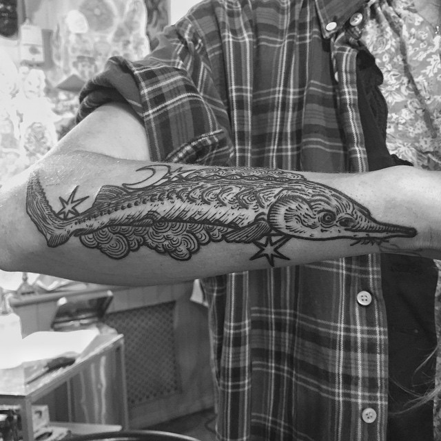 Dream Pike Fish Tattoo on Forearm