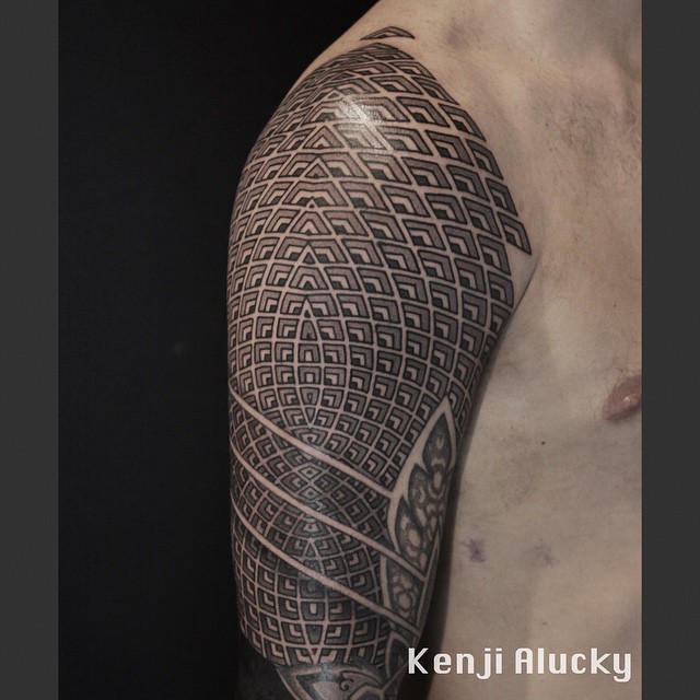 Geometry Pattern Shoulder Tattoo