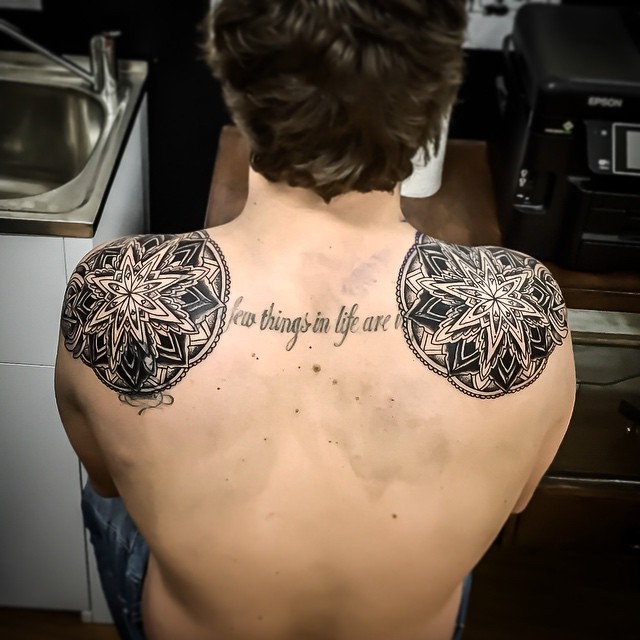 Shoulder Blades Mandala Tattoos