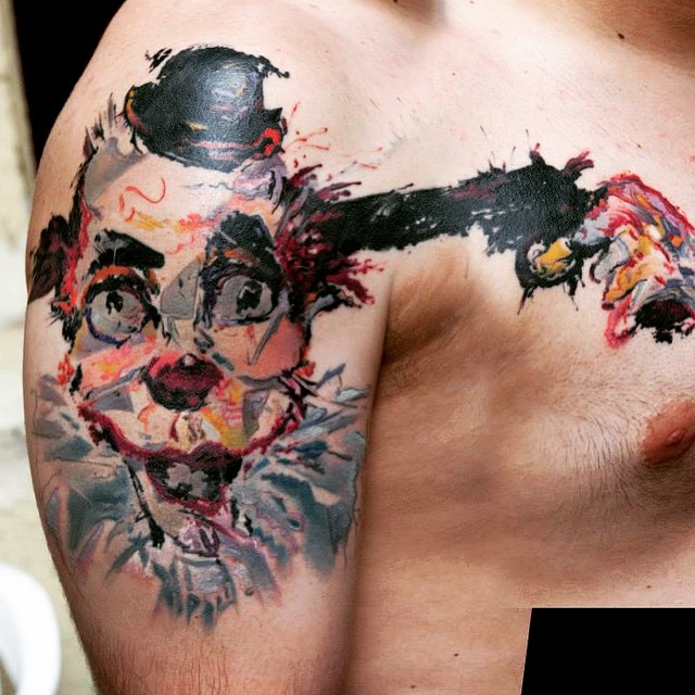 Suicide Clown Tattoo