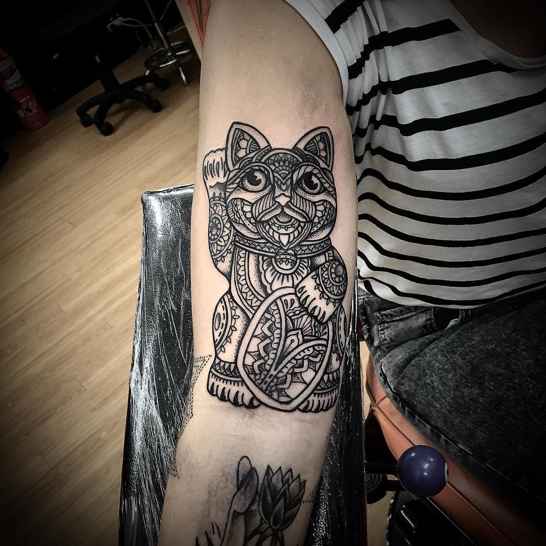 Buddha Cat Tattoo
