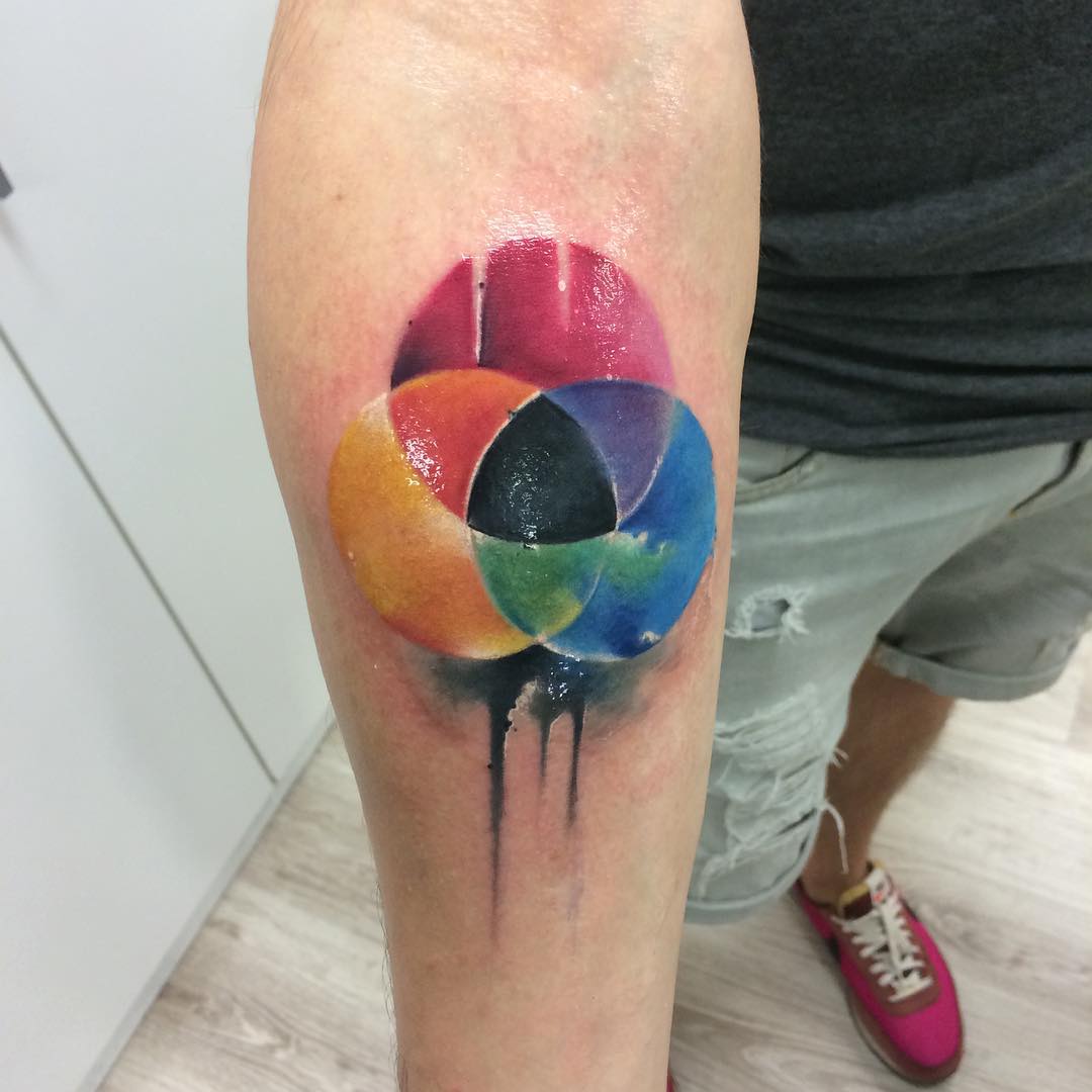 Color Palette Tattoo on Arm
