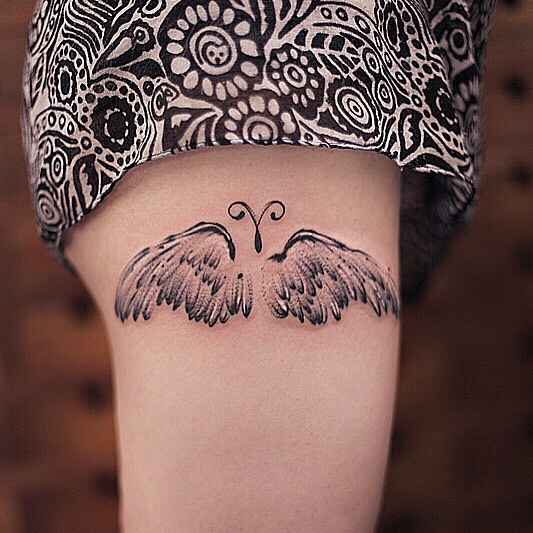 Feather Wings Butterfly Tattoo