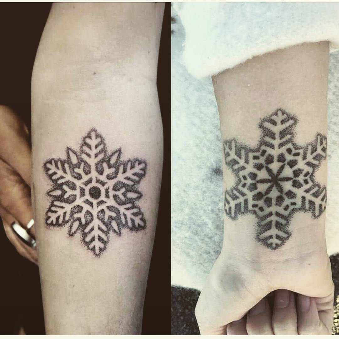 Fluffy Snowflakes Tattoos